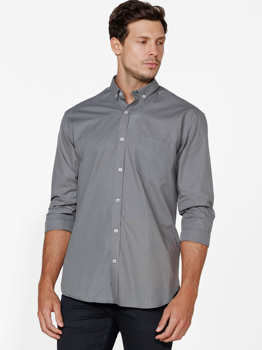 Camisa Manga Longa Grid