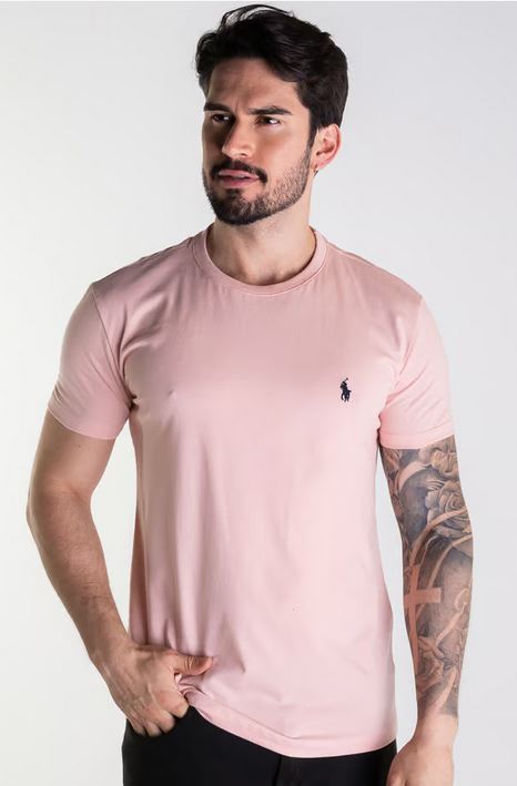 Camiseta RL Básica Rosa Claro
